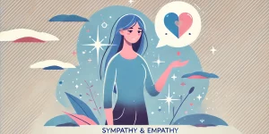 DALL·E 2024-07-17 23.07.49 - A clean, modern illustration in a style similar to the provided image, representing sympathy and empathy. The image should feature a friendly and appr